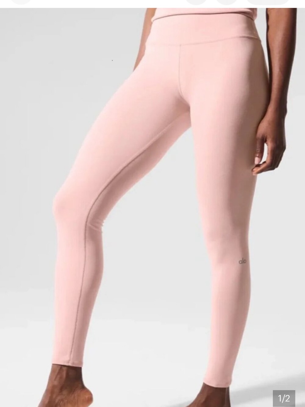 ALO Yoga Blush Pink High-Rise Leggings airbrush. New! M